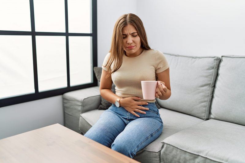Woman with digestive issues